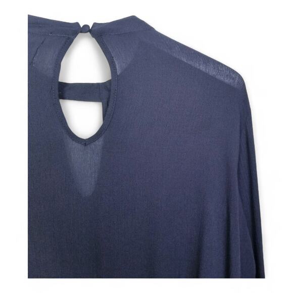 Vintage Havana Est 1954 Boho Blouse Embroidered V-Neck Keyhole #CC4619 Black - L - Picture 6 of 9